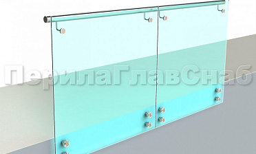 Ограждение с поручнем на выносе на точечном креплении купить в Волгограде