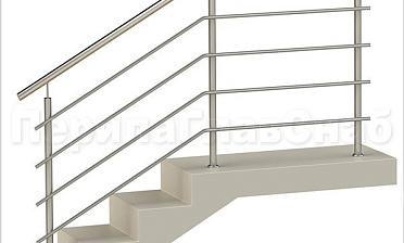 Четыре ригеля на сварке, круглый поручень и круглые стойки для крыльца купить в Волгограде