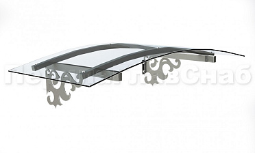 Навес из поликарбоната с узором из листа купить в Волгограде