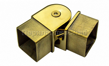Поворот поручня 40х40 мм, регулируемый, полированный, под золото (AISI 304) Фk366-88 купить в Волгограде Поворот поручня 40х40 мм, регулируемый, полированный, под золото (AISI 304) Фk366-88 купить в Волгограде