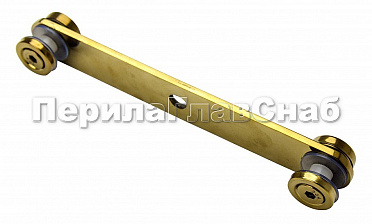 Стеклодержатель пластинчатый 3хМ8, по центрам 170х5 мм, полированный, шайбы 5 мм литые, под стекло 6-12 мм, (AISI 304), под золото Фk023-88 купить в Волгограде