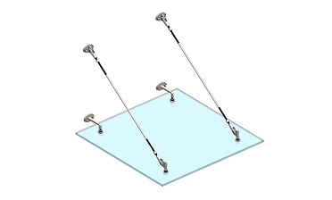 Комплект фурнитуры для козырька 1200х1200 (на вантах/тягах) k671-12-12 купить в Волгограде Комплект фурнитуры для козырька 1200х1200 (на вантах/тягах) k671-12-12 купить в Волгограде