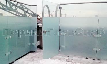 Пластинчатые одностворчатые калитки из нержавеющей стали со стеклом купить в Волгограде