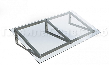 Козырек на треугольном скате из поликарбоната купить в Волгограде