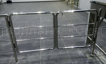 Нержавеющие двустворчатые калитки с горизонтальным заполнением купить в Волгограде