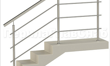 Три ригеля на сварке, квадратный поручень и круглые стойки купить в Волгограде