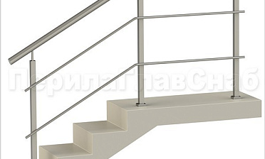 Два ригеля на сварке, круглый поручень и квадратные стойки купить в Волгограде