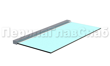 Козырек на алюминиевом профиле ,вынос до 950мм k671-100-1.2 купить в Волгограде Козырек на алюминиевом профиле ,вынос до 950мм k671-100-1.2 купить в Волгограде