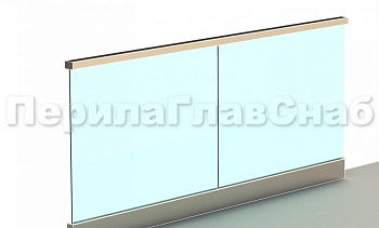 Ограждение с профильным поручнем с пазом в зажимном профиле в Волгограде. Готовые проекты ПерилаГлавСнаб