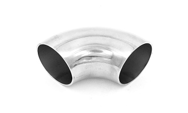 Отвод поручня Ø42.4х90х1.45 мм, 90°, полированный 400 Grit (AISI 201) k346-5 купить в Волгограде