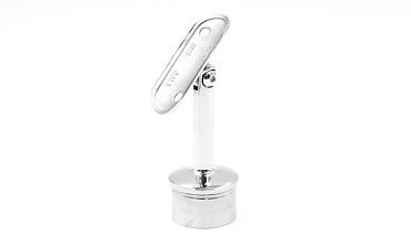 Наконечник палец с регулируемым ложементом под поручень Ø38.1-42.4 мм, на стойку Ø38.1х1.5 мм, литой, полированный, нержавеющий (AISI 304) k006-7 купить в Волгограде