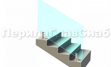 Ограждение без поручня на министойках на лестнице купить в Волгограде