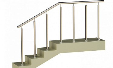 Ограждения со стойками в каждую ступень без ригелей купить в Волгограде