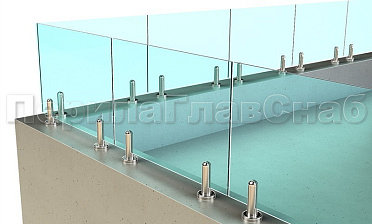Ограждение для кровли на несущем стекле и министойках купить в Волгограде