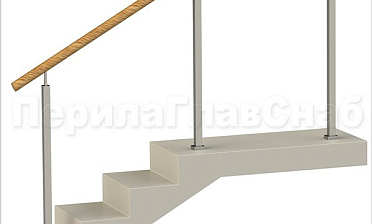 Нержавеющие ограждения без ригелей с пластиковым поручнем и квадратными стойками купить в Волгограде