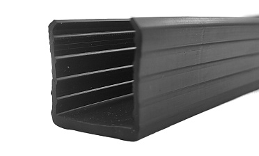 Уплотнитель в поручень с пазом 24х24 для стекла 10+10мм ПВХ, черный Фk310 купить в Волгограде Уплотнитель в поручень с пазом 24х24 для стекла 10+10мм ПВХ, черный Фk310 купить в Волгограде