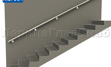 Готовый пристенный поручень с 5 держателями, длина 3700 мм (AISI 304) k730-37 купить в Волгограде Готовый пристенный поручень с 5 держателями, длина 3700 мм (AISI 304) k730-37 купить в Волгограде