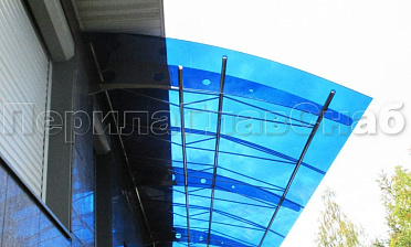 Козырек на каркасе из поликарбоната купить в Волгограде
