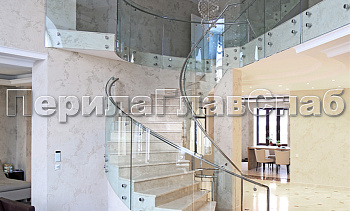 Стеклянные перила для винтовых лестниц в Волгограде. Готовые проекты ПерилаГлавСнаб Стеклянные перила для винтовых лестниц в Волгограде. Готовые проекты ПерилаГлавСнаб