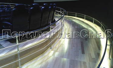 Ограждение со светильниками, встроенными в поручень купить в Волгограде