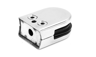 Стеклодержатель штампованный под стекло 8 мм (4+4 мм), под стойку Ø38.1 мм 40х24х54, шлифованный (AISI 304) Фk038-2 купить в Волгограде Стеклодержатель штампованный под стекло 8 мм (4+4 мм), под стойку Ø38.1 мм 40х24х54, шлифованный (AISI 304) Фk038-2 купить в Волгограде