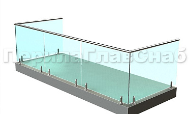 Балконные ограждения из стекла на министойках купить в Волгограде