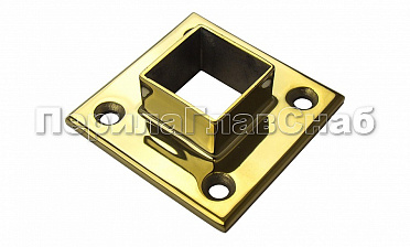 Фланец для трубы 40х40 мм, полированный, под золото (AISI 304) Фk223-88 купить в Волгограде Фланец для трубы 40х40 мм, полированный, под золото (AISI 304) Фk223-88 купить в Волгограде