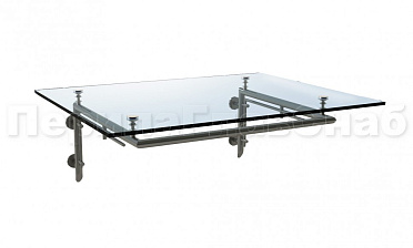 Стеклянный козырек на Г-образном каркасе - вариант 1 купить в Волгограде