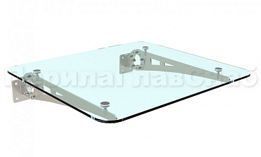 Стеклянный козырек на консоли из листа - вариант 2 купить в Волгограде