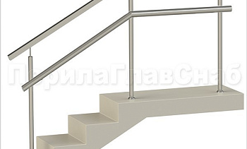 Ограждения с квадратным поручнем и дополнительным поручнем без ригелей в Волгограде. Готовые проекты ПерилаГлавСнаб Ограждения с квадратным поручнем и дополнительным поручнем без ригелей в Волгограде. Готовые проекты ПерилаГлавСнаб