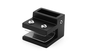 Коннектор торцевой труба-стекло 30х10 мм, нержавеющая сталь AISI 304, черная t467 BL купить в Волгограде Коннектор торцевой труба-стекло 30х10 мм, нержавеющая сталь AISI 304, черная t467 BL купить в Волгограде