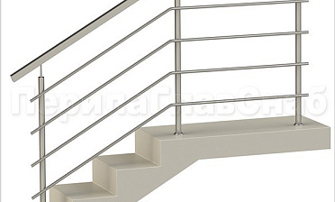 Четыре ригеля на сварке, квадратный поручень и круглые стойки купить в Волгограде