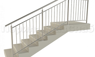 Нержавеющие ограждения для детских образовательных учреждений  с вертикальным заполнением “Частокол” - вариант №2 купить в Волгограде