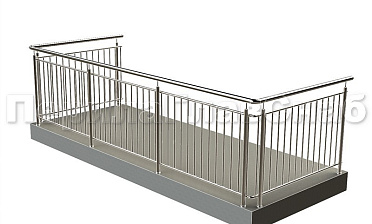 Балконные ограждения с вертикальным заполнением купить в Волгограде