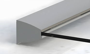 Профиль козырьковый алюминиевый анодированный k300-3  купить в Волгограде