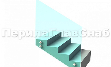 Ограждение без поручня на точечном креплении на лестнице купить в Волгограде