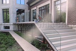 Стеклянные ограждения для улицы в Волгограде. Готовые проекты ПерилаГлавСнаб - фото 8