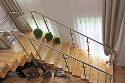 Стеклянные перила для колодезных лестниц в Волгограде. Готовые проекты ПерилаГлавСнаб - фото 11