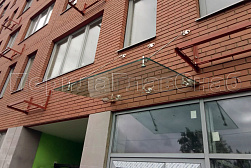 Стеклянные козырьки на вантах в Волгограде. Готовые проекты ПерилаГлавСнаб - фото 4