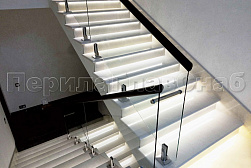 Цельностеклянные ограждения на несущем стекле в Волгограде. Готовые проекты ПерилаГлавСнаб - фото 6