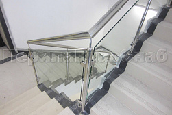 Стеклянные перила для колодезных лестниц в Волгограде. Готовые проекты ПерилаГлавСнаб - фото 13