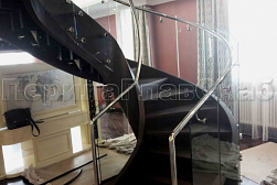 Стеклянные перила для винтовых лестниц в Волгограде. Готовые проекты ПерилаГлавСнаб - фото 10