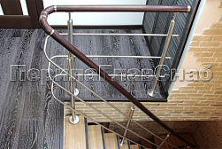 Перила и ограждения из нержавейки и дерева в Волгограде. Готовые проекты ПерилаГлавСнаб - фото 3