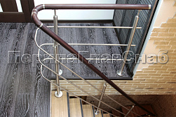 Ограждения из нержавеющей стали с тремя ригелями в Волгограде. Готовые проекты ПерилаГлавСнаб - фото 1