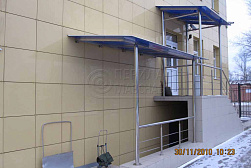 Козырьки и навесы на металлокаркасе в Волгограде. Готовые проекты ПерилаГлавСнаб - фото 19