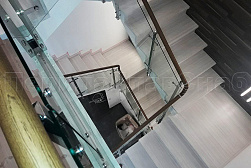 Стеклянные перила для колодезных лестниц в Волгограде. Готовые проекты ПерилаГлавСнаб - фото 2