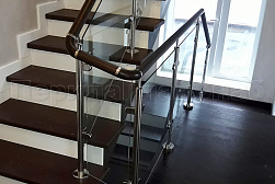 Перила и ограждения из нержавейки и дерева в Волгограде. Готовые проекты ПерилаГлавСнаб - фото 18