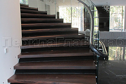 Стеклянные перила для винтовых лестниц в Волгограде. Готовые проекты ПерилаГлавСнаб - фото 16