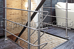 Перила и ограждения из нержавейки и дерева в Волгограде. Готовые проекты ПерилаГлавСнаб - фото 4