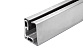 Профиль алюминиевый зажимной  для стекла 8-12мм, AISI 304 SSS, шлифованный, длина 3 метра т40-9 SSS